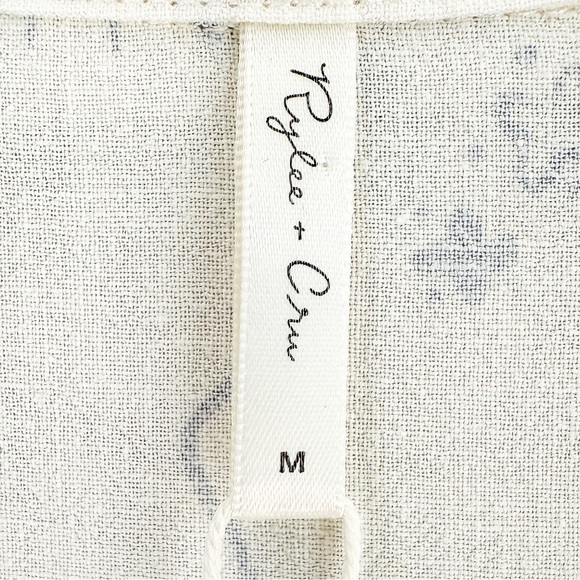 Rylee + Cru Jenni Women’s Button Top - Mediterranean Cream Blue NWT- Size Medium - Picture 4 of 9